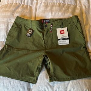 686 Men's Olive Flat Front Shorts